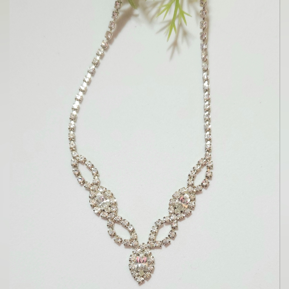 Vintage Juliana D&E Crystal Rhinestone Choker Necklace